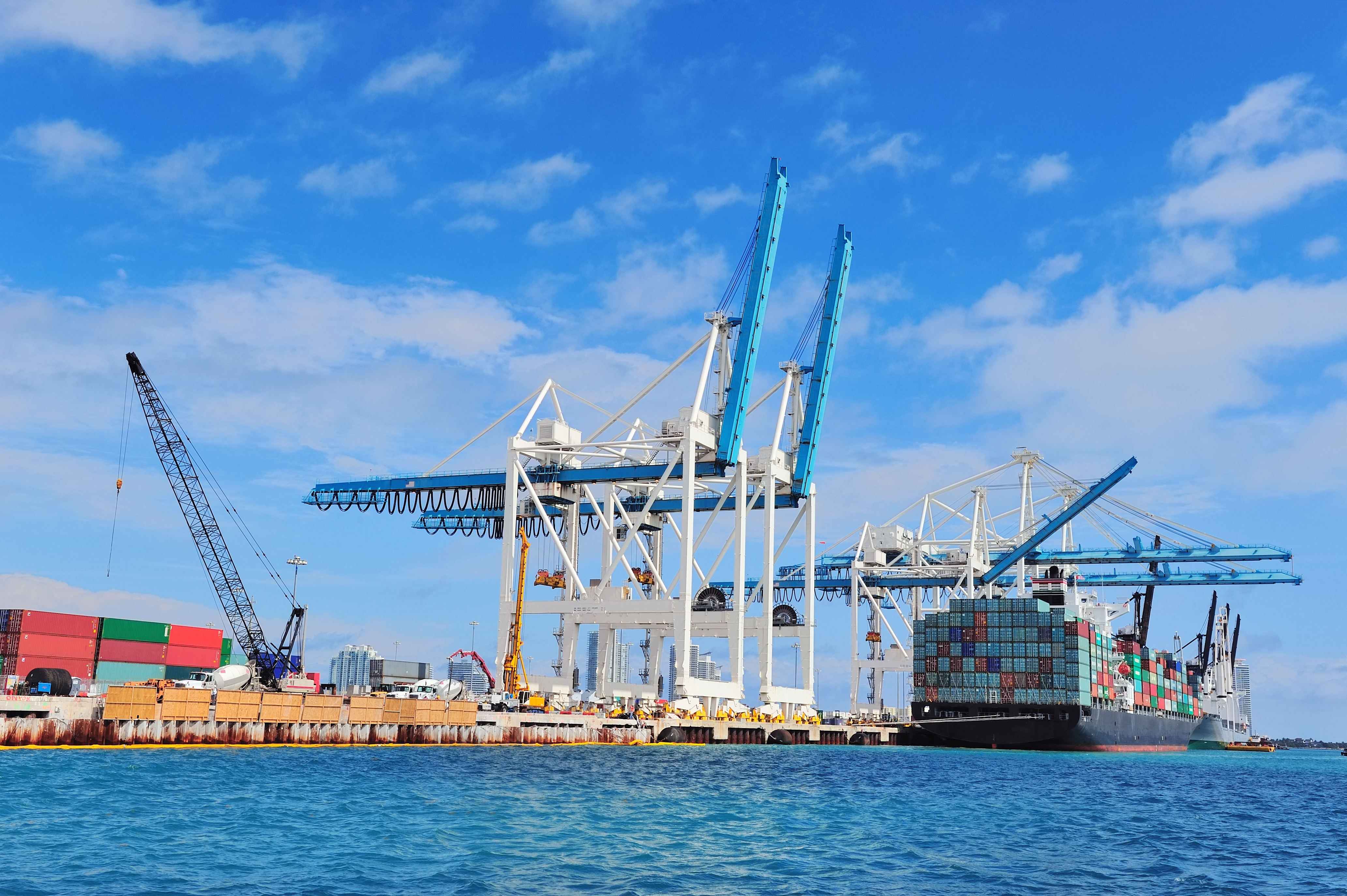 Ship Docked at Port